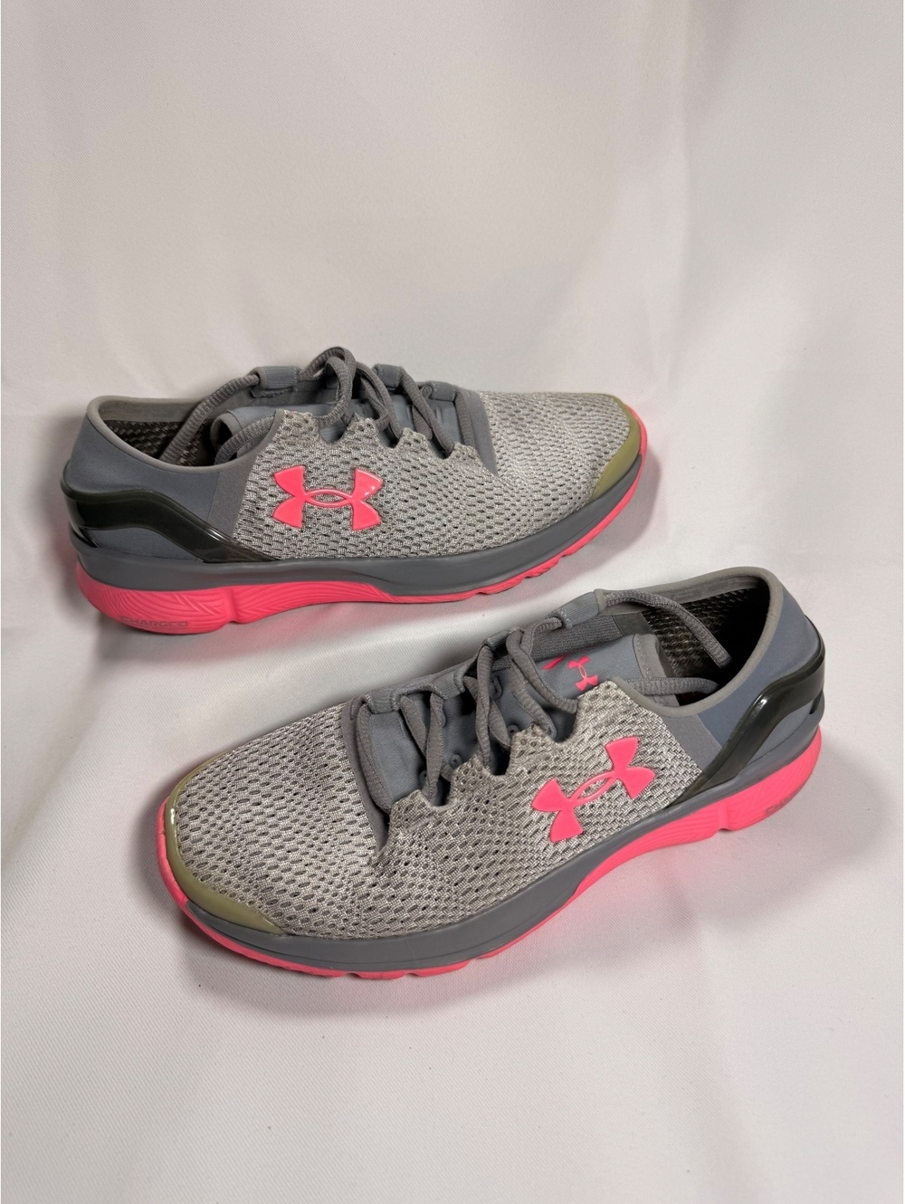 Under Armour SpeedForm Apollo Running Shoes Gray/Pink Women’s Size 7